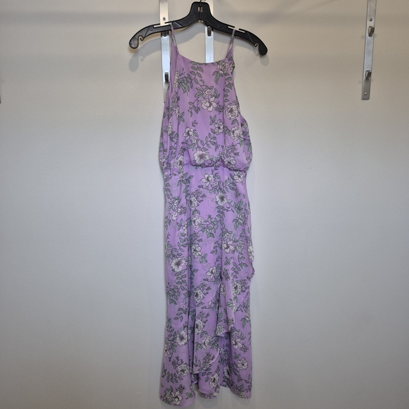 Lush Lavender Floral Spring Maxi Dress - Picture 3 of 6